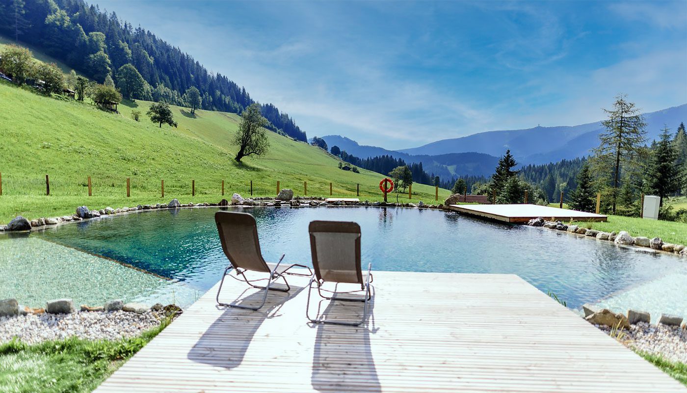 Natur-Schwimmteich am Gsenghof in Filzmoos